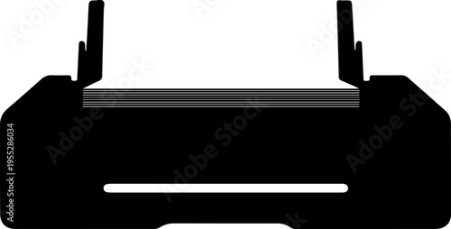 Vector wifi router icon, black