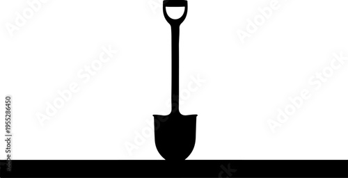 Vector black shovel icon