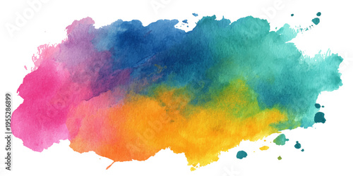 Abstract watercolor splash, a vibrant display of artistic expression, painting a vivid scene of color harmony. 