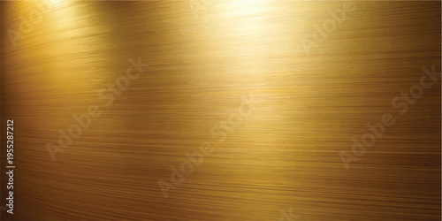 Brushed gold metal texture background abstract metallic surface with vertical reflections and subtle grain for luxury design projects EPS Vector