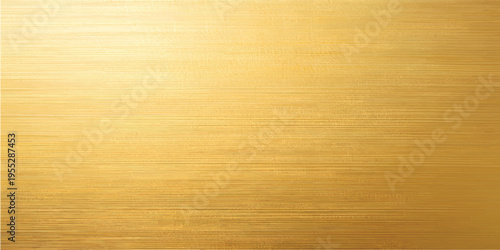 Brushed gold metallic surface with a textured pattern featuring fine grain details and a polished plate design for a luxury wall or floor panel wallpaper