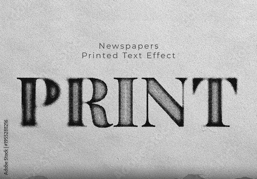 Newspapers Printed Text Effect