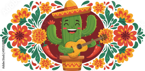 Flat cinco de mayo background