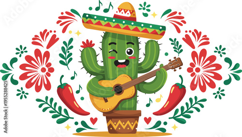 Flat cinco de mayo background