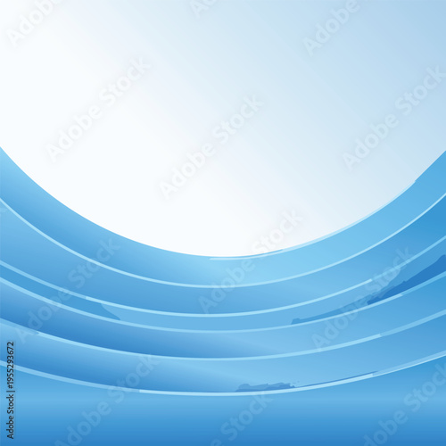 Abstract blue wave design with copy space for creative graphic layouts