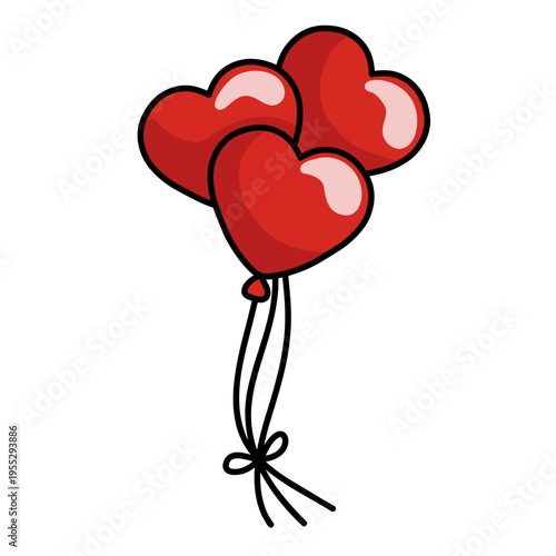 Valentine's Day on white background, vector
