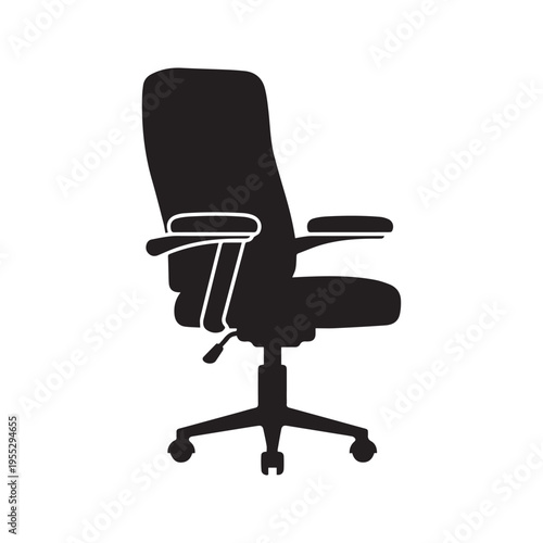 An office chair with a high back and adjustable armrests for comfort