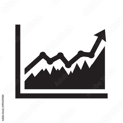 This graph shows a steady increase in growth over time with an upward trend