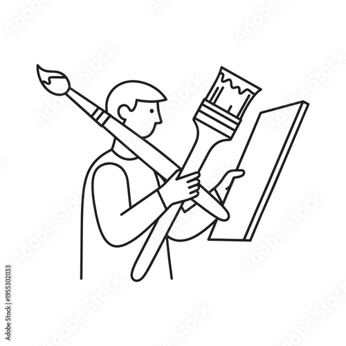 Handyman repairing electrical plug with screwdriver in workshop setting