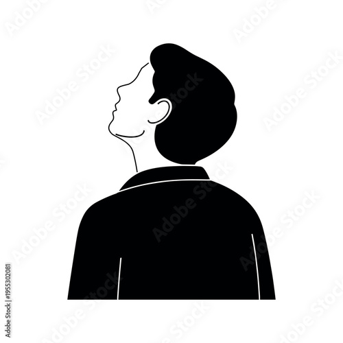 silhouette of professional man whispering secret in office environment