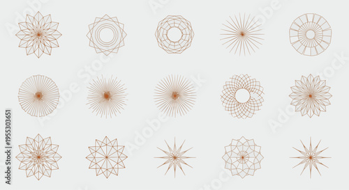 Collection of Intricate Geometric Mandala Designs and Patterns.