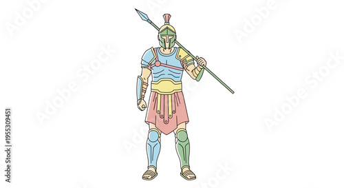 Ancient Egyptian Warrior in Armor.