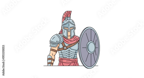 Ancient Roman Warrior in Armor.