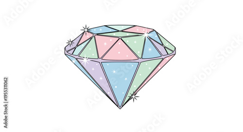 Colorful Diamond Gemstone Jewelry Object.