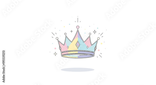 Colorful Crown with Sparkling Jewels.