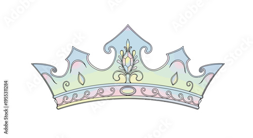 Colorful ornate crown jewelry accessory.