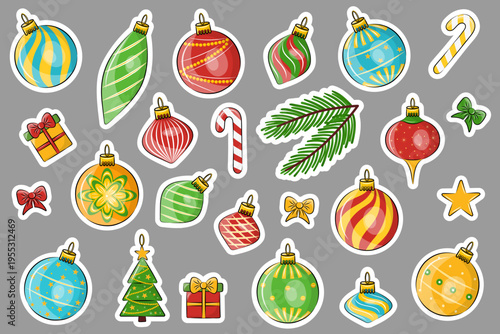 cute festive christmas sticker set