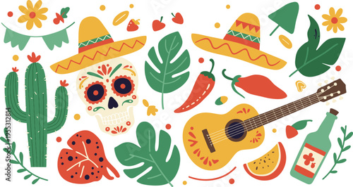 Flat cinco de mayo background
