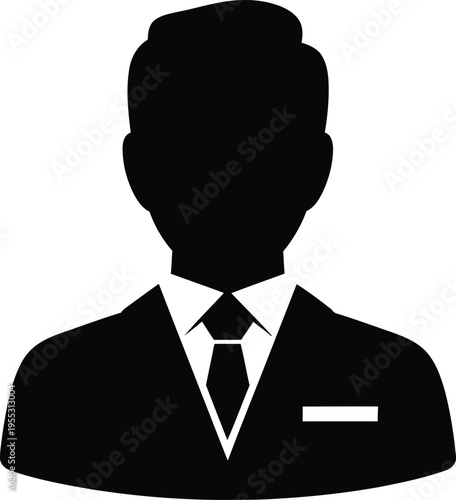Silhouette of a businessman in a suit