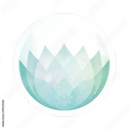 Breathing Circle Expanding Gently Representing Wellness and Mindful Breathing | Wellness Sticker Symbolizing Calm, Balance, and Inner Harmony | Minimalist Expanding Circle Emblem Illustrating Breath 