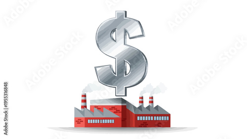 Dollar Sign Factory Buildings.