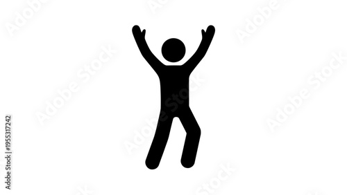 Man Jumping in Joy.