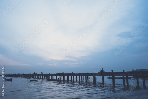 Pier bridge lake river wate...