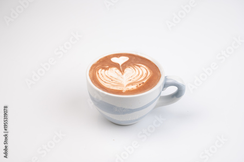 Coffee cup latte art heart ...