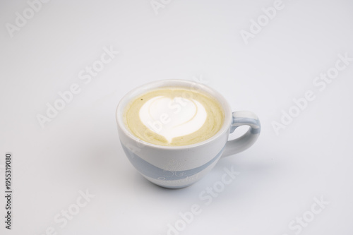 Matcha latte green tea hear...