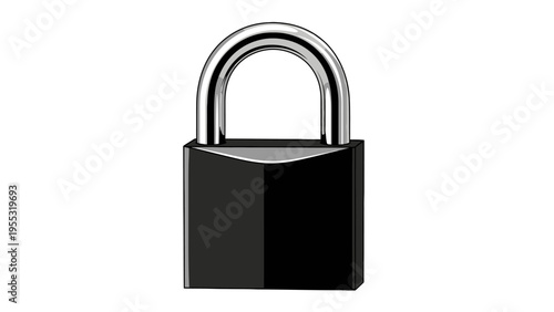 Open Black Padlock Icon.