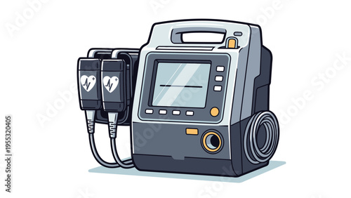 Portable Defibrillator Medical Device.