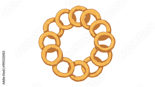 Pretzels in Circle Shape.