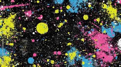 paint splash background with dynamic motion, high contrast colors, energetic composition