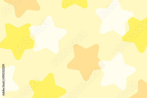 星柄のシームレスな背景パターンイラスト素材　黄色