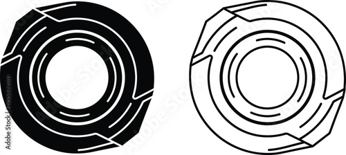 Gear wheels icons set Vector