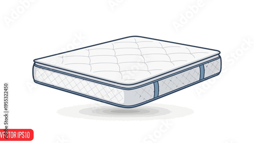 Mattress Illustration Isolated White.