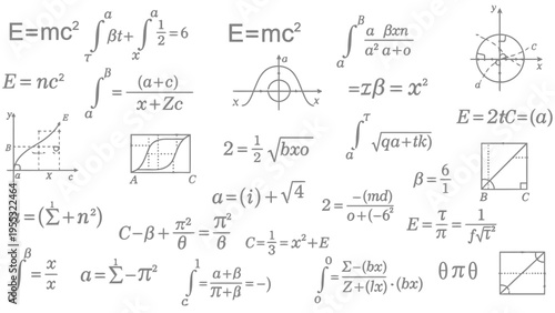 Mathematical Equations and Formulas.