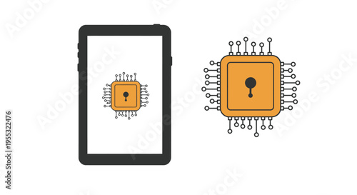 Microchip Security Key Concept.