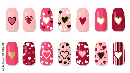 Nail Art Heart Designs.