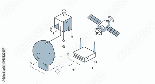 Satellite Communication System Diagram.