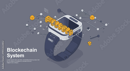 Smartwatch with Blockchain Coins.