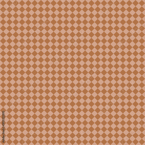 Seamless caramel and beige geometric diamond grid pattern. Modern tiling background for wallpaper, packaging, textile, branding, and web design.