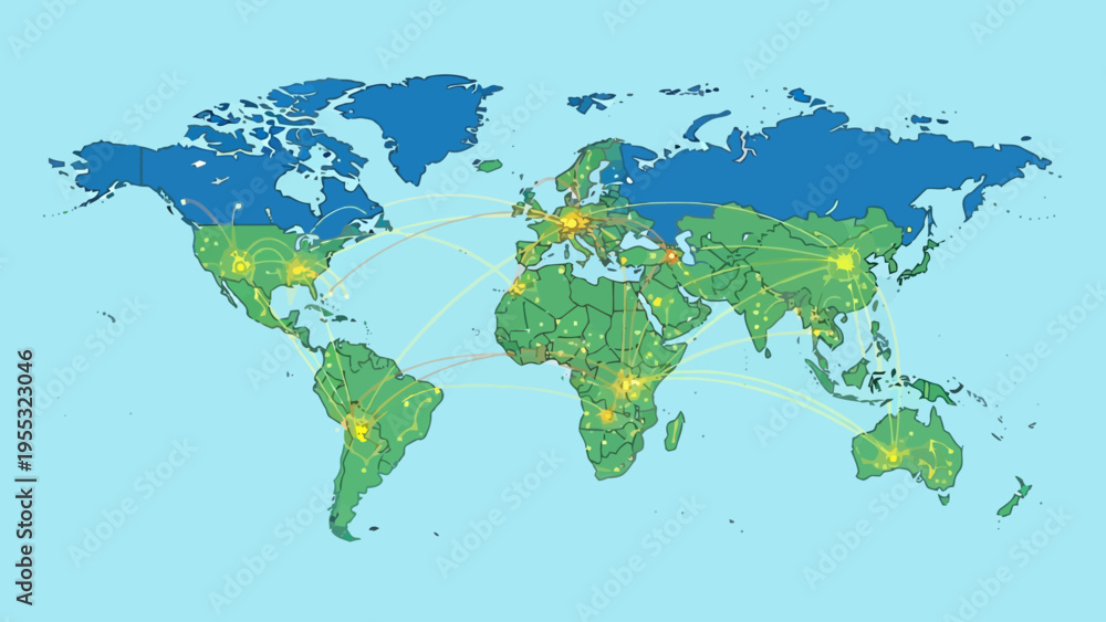 Fototapeta premium World Map Geography.
