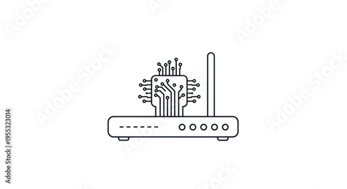 Wireless Router Signal Emission.