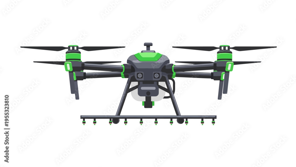 Fototapeta premium Drone with green accents.