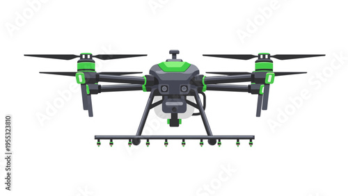 Drone with green accents.
