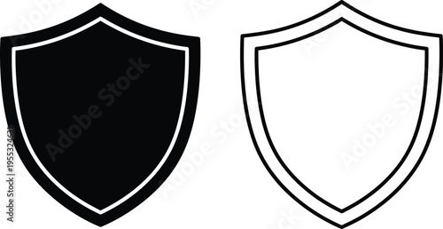 Shield icon security symbol protection Vector
