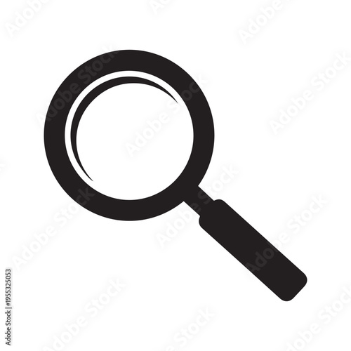 Magnifying glass isolated on white background for search and magnification tool