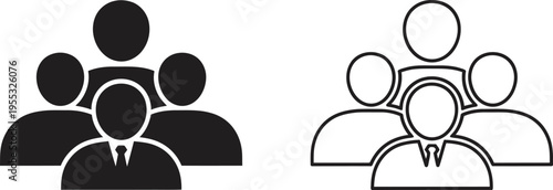 Teamwork business icons set Vector