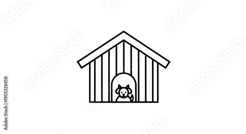 Dog Kennel House Shelter.